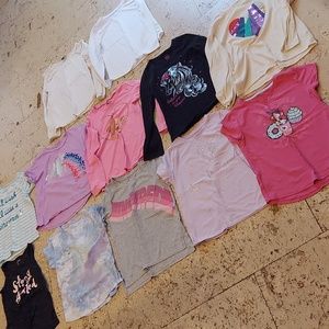 Girls Medium Size 7/8 Shirts 12 Items